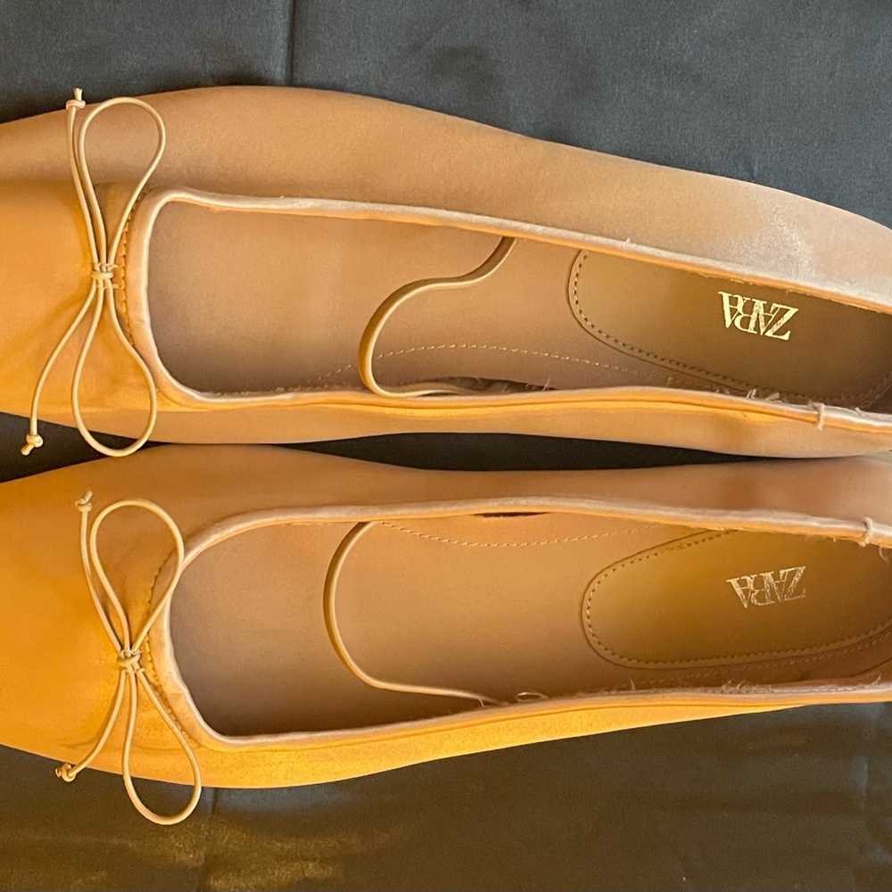 Zara Tan Ballet Flats